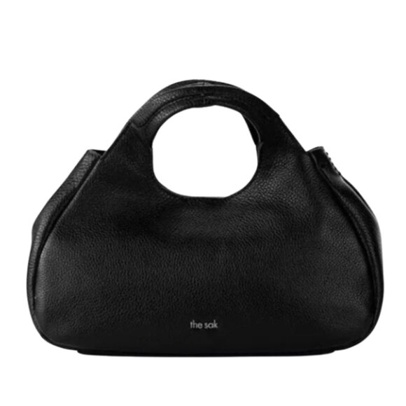 Women's, Macy's NWT The Sak, Rylan Mid Sized Satchel in Black Pebbled Leather - Picture 1 of 5